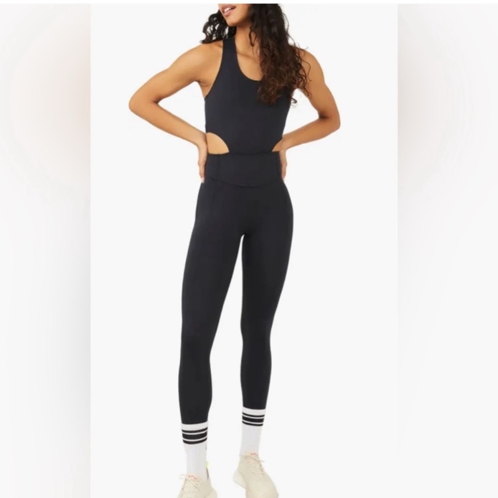NWT Free People Back It Up Onesie Black